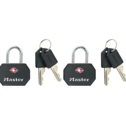 Black TSA Lock with Solid Metal Body, 1-1/4 in Wide