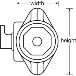 Built-In Combination Lock with Green Metal Dial for Single Point Wrap-Around-Latch™ Lockers - Hinged on Right