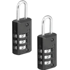 Compact Set Your Own Combination Lock, 13/16 in Wide - 2-Pack