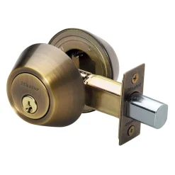 Double Cylinder Deadbolt; Antique Brass, SC1