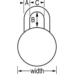 2-3/16in (56mm) High Security Combination Padlock