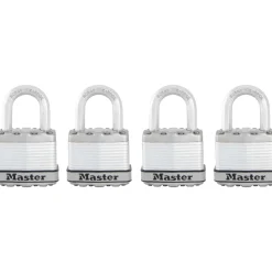 1-3/4in (44mm) Wide Magnum® Laminated Steel Padlock; 4-Pack