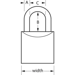 2in (51mm) Wide ProSeries® Solid Brass Rekeyable Key-in-Knob Padlock