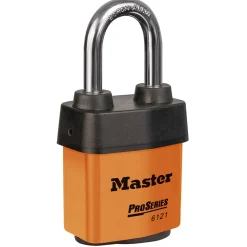 2-1/8in (54mm) Wide ProSeries® Weather Tough® Laminated Steel Rekeyable Pin Tumbler Padlock with 1-1/2in (38mm) Shackle, Orange