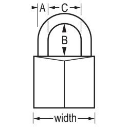 3/4in (19mm) Wide Solid Brass Body Padlock, 2-Pack