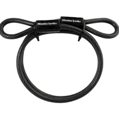 Looped End Braided Steel Cable Lock, 4 ft x 3/8 in