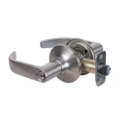 Return Style Lever Entry Door Lock; Satin Nickel, WR5