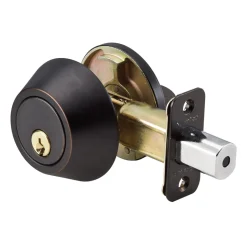 Single Cylinder Deadbolt; Aged Bronze, SC1