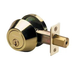 Single Cylinder Deadbolt; Polished Brass, WK2